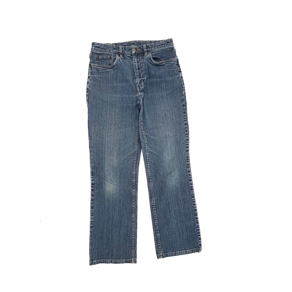 L.L. Bean‎ Bootcut Jeans Women 10 Blue Dark Wash High Rise Denim